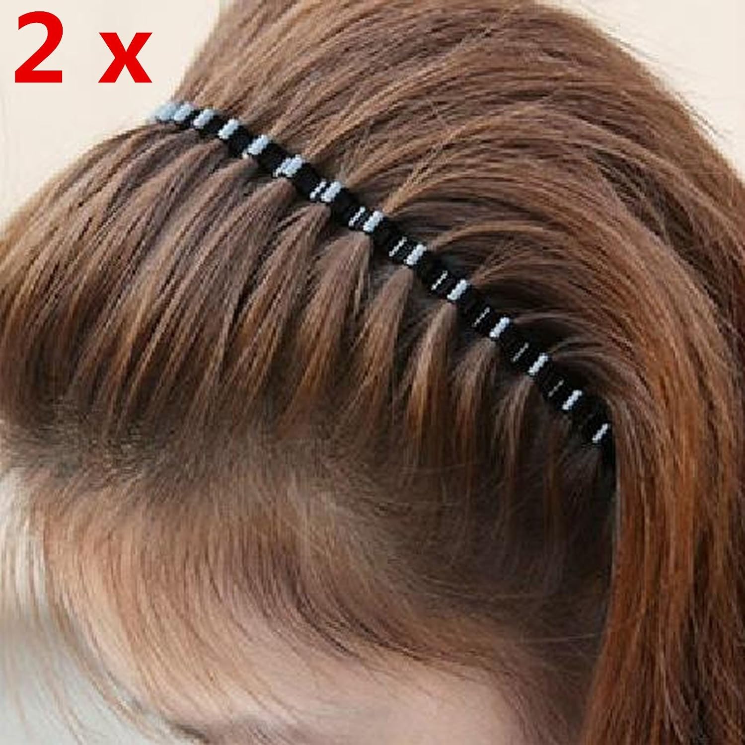 Careforyou 2pcs Beauty Unisex Black Spring Wave Metal Hoop Hard Hair Band Hairband Headband Head Piece Women Girl Men’s Head Band Accessory
