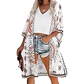 Women's Kimono Swimsuit Coverups Summer Beach Casual Loose Cardigans for Swimwear
