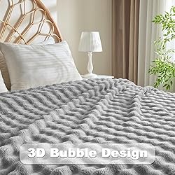 NEWCOSPLAY King Blanket for Couch Grey Super Soft