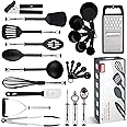 Kitchen Utensils Set Cooking Utensil Sets Kitchen Gadgets, Pots and Pans set Nonstick and Heat Resistant, 24 Pcs Nylon and St
