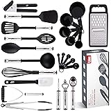 Kitchen Utensils Set Cooking Utensil Sets Kitchen Gadgets, Pots and Pans set Nonstick and Heat Resistant, 24 Pcs Nylon and St