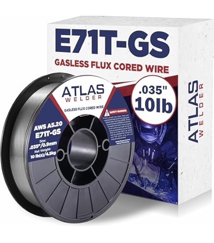 Flux Core Mig Wire, Mild Steel E71TGS.035-Diameter, 10-Pound Spool