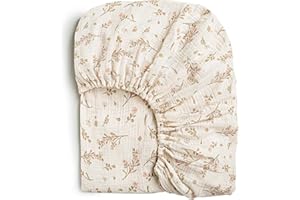 Muslin Changing Pad Cover for Girls Boys, Ultra Soft Breathable Cotton, Baby Diaper Change Table Pad Covers 32''X 16'' (Cover