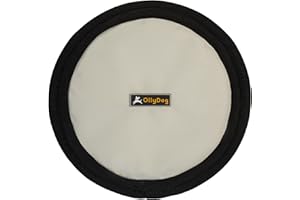 OllyDog Flyer Disc, Dog Frisbee, Lightweight and Floating, Dog Toys Interactive, Dog Stuff, Gentle on Teeth and Gums (Bluff)