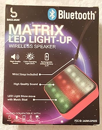 matrix led light up wireless speaker