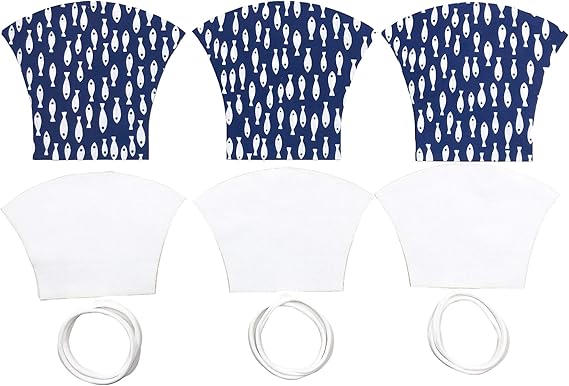 Amazon Co Jp 江戸てん 手作り 手芸キット マスク 日本製注染手ぬぐい カット済生地と耳ゴムのセット 梨園染手ぬぐい 小魚 裏晒白 白ゴム 3セット ホビー