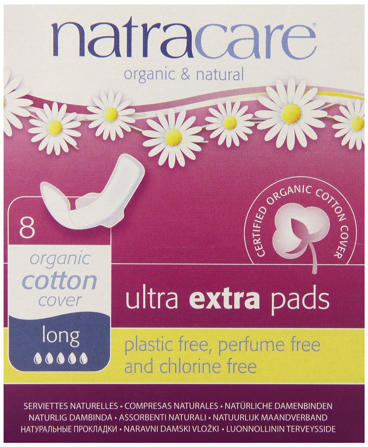NATRACARE Ultra Extra Pads Long 8s (Pack of 2)