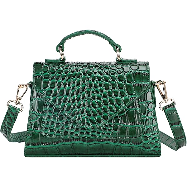 RJDBBD Women's Faux Leather Hobo Bag - Vintage Crocodile Print Shoulder Tote & Crossbody