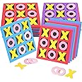Tic Tac Toe - (Pack of 36) Foam Tic-Tac-Toe Mini Board Game for Kids - for Birthday Party Favors, Goody Bag Fillers, End of Year Gifts for Students (Blue, Purple, Red)