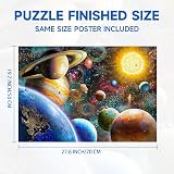 Nattork Jigsaw Puzzle 1000 Pieces Space Planet 70x50 cm with Poster view 3