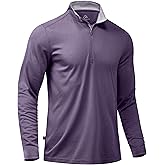 Obla Golf Quarter Zip Pullover for Men Mock Neck Sweatshirt Lightweight Sun Protection Men's Long Sleeve Golf Shirt