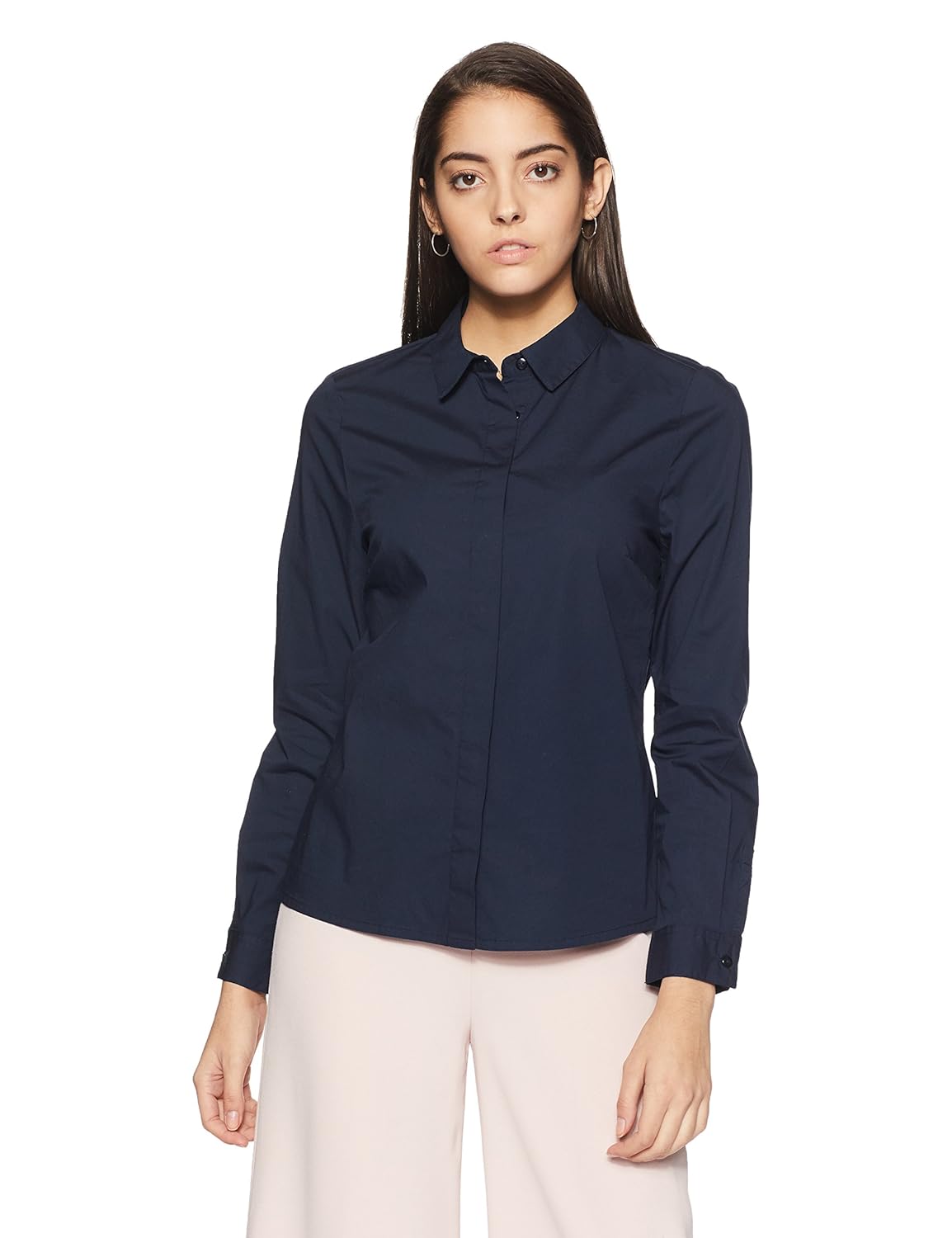 united colors of benetton women's button down shirt