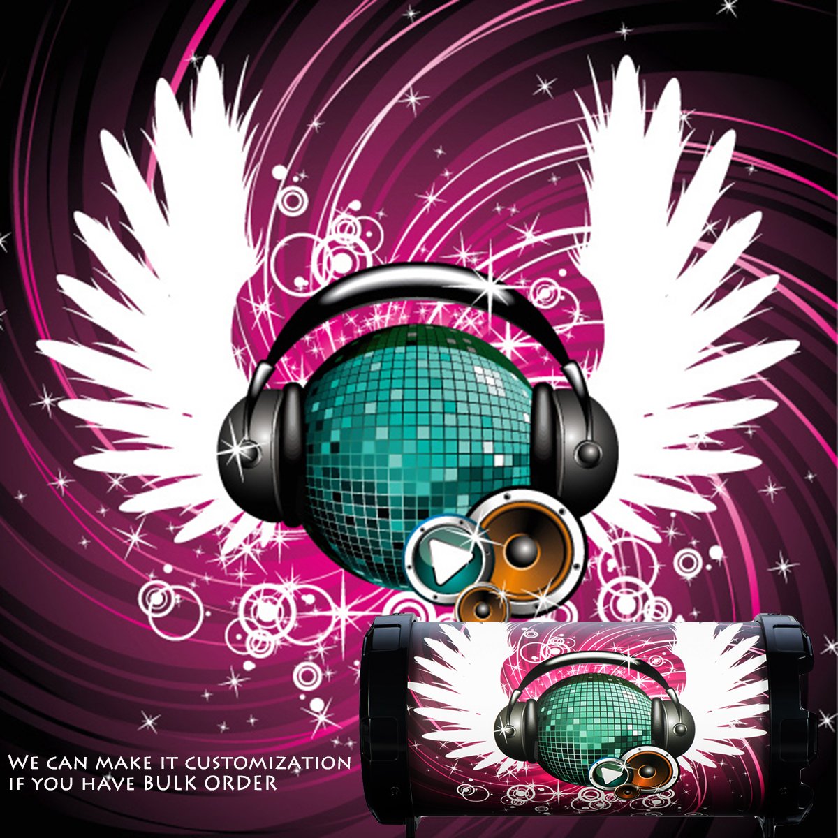 5W Portable Bluetooth Dancing Speaker for Outdoor,Indoor, Phones, Wireless Stereo Speaker Dustproof Support USB TF Card 3.5MM AUX