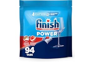 Finish Power Dishwasher Pod, No Pre-Rinse Dishwasher Detergent, Dishwasher Tabs For Deep Clean & Shine with Degreasing Power, 94 Count