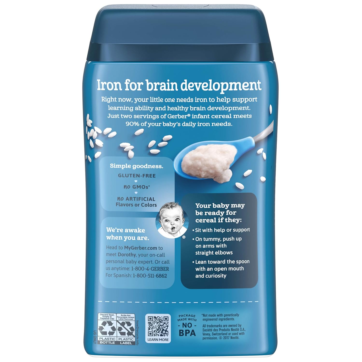 gerber rice cereal 8 oz