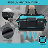 DURATECH 17" 32 Pocket Large Tool Bag Hard Base Wide Mouth 840D Heavy Duty view 4