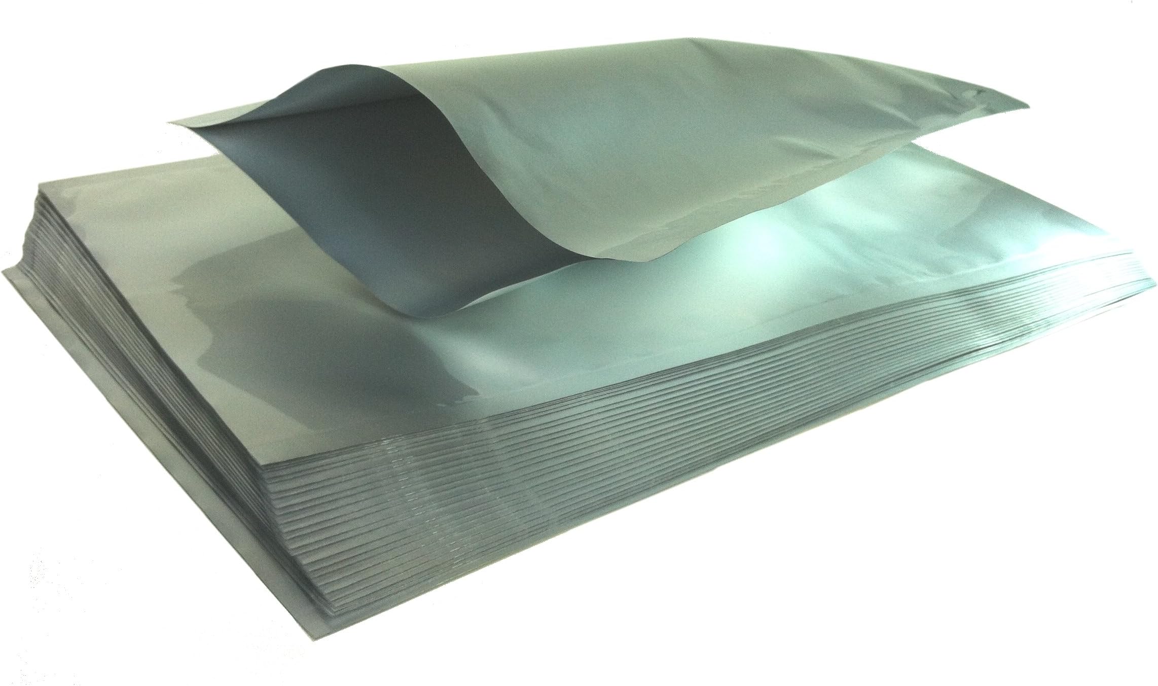 8" x 14" Flat Mylar Bags Silver Foil 5.4 mil Half Gallon (25)