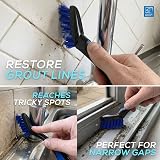 The Dustpan and Store Grout Tile Brush Set with Ergonomic Handle view 3