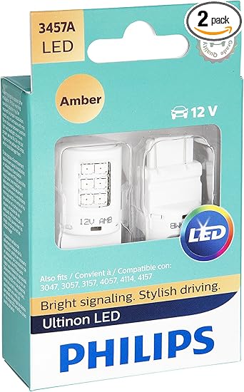 Amazon Com Philips Automotive Lighting 3457aled Ultinon Led Amber 2 Pack Automotive