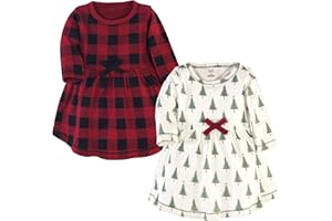Touched by Nature Baby-Girls Organic Cotton Short-Sleeve and Long-Sleeve Dresses