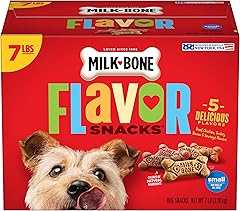 Milk-Bone Flavor Snacks Small Dog Biscuits, Flavored Crunchy Dog Treats, 7 Pound Box