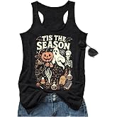 Breast Cancer Shirts for Women Halloween Shirts Witch Tank top Teen Girls