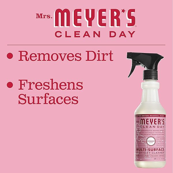 MRS. MEYER’S CLEAN DAY MULTI-SURFACE EVERYDAY CLEANER, PEPPERMINT SCENT, 16 OUNCE BOTTLE (PACK OF 3)