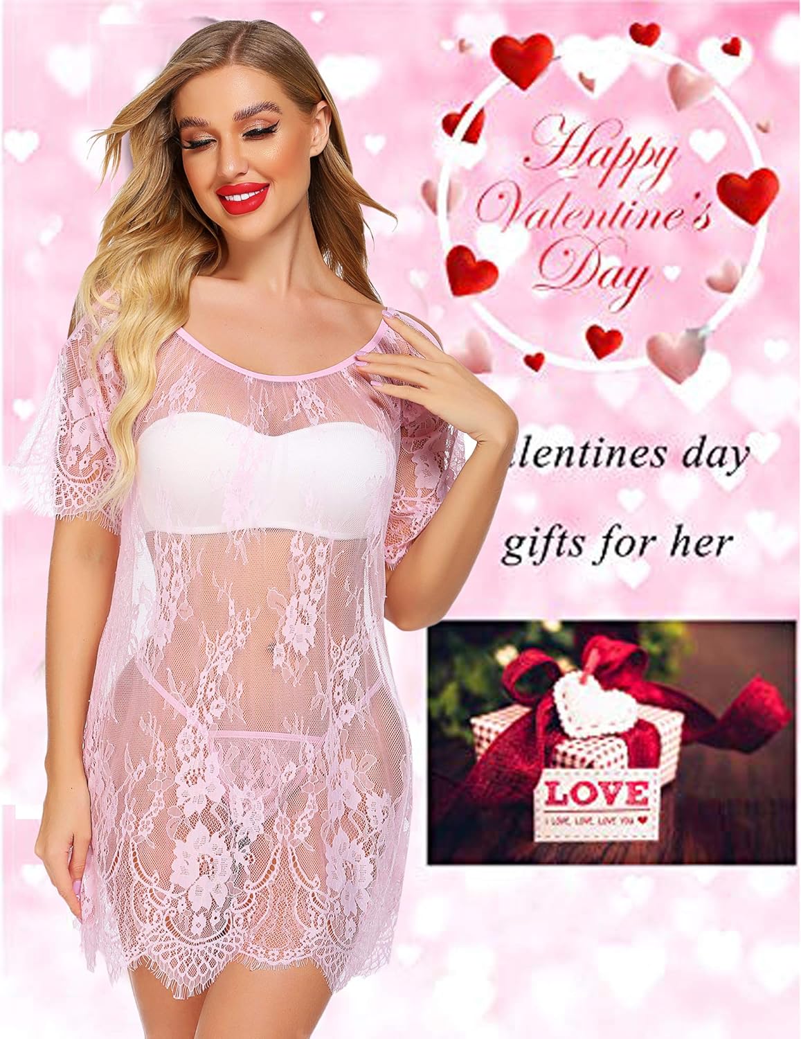 Avidlove Women Chemises Lace Smock Lingerie Mini Babydoll S-4XL at  Women’s Clothing store