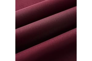 Wooqu Book Cloth, Fabric Surface and Paper Backed, Easy to Use, Strong, 17x29”, for Book Binding, Dark Red