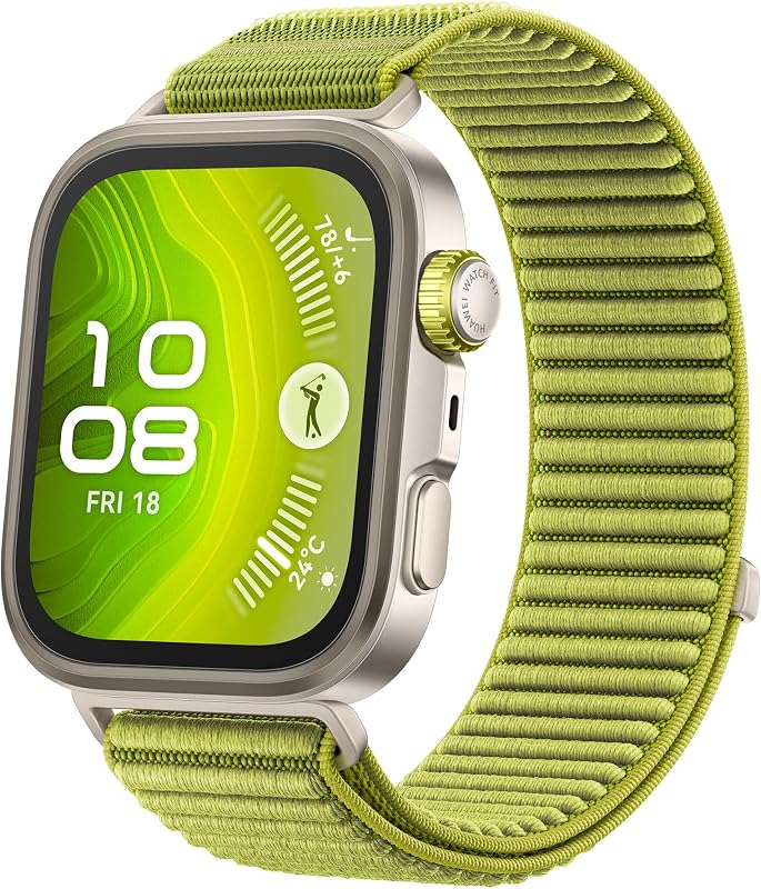 Assista FIT 4 Pro Smartwatch, Safira e Cristal de Titânio, Brilho Máximo de 3.000 nits, Pagamento por NFC, GPS de banda dupla, ECG, Esportes ao ar livre de alto desempenho, Verde
