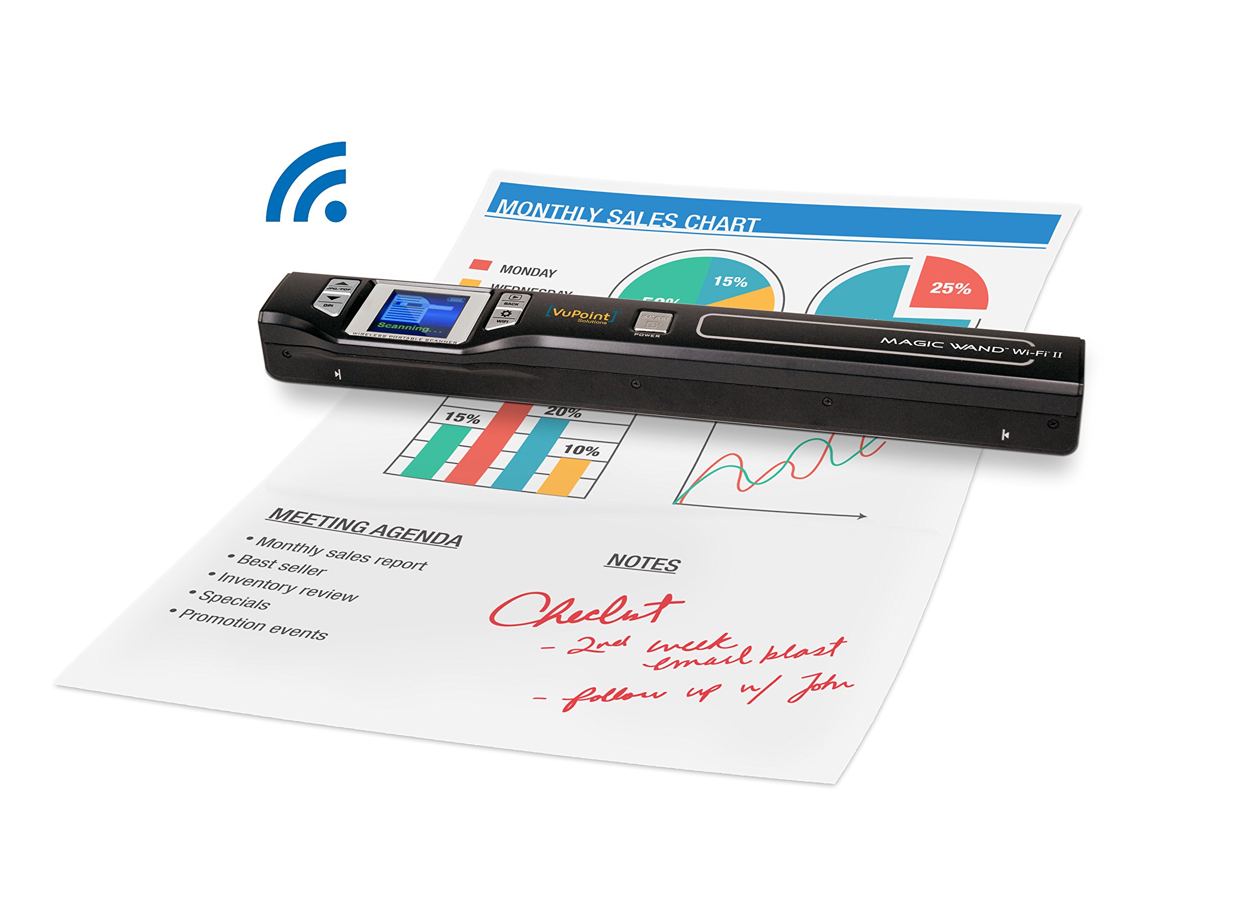 VuPoint Magic Wand Wireless Portable Scanner with WiFi, PC and Mac