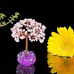 YATSKIA Rose Quartz Chakra Tree, Feng Shui