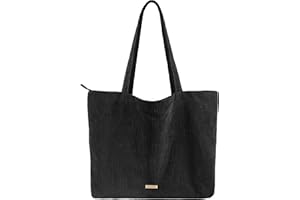 VANDEL Corduroy Tote Bag for Women and Men with Zipper and Inner Pockets. Tote Bag with Zipper, Cute Tote Bag Aesthetic