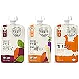 Serenity Kids Sweet Potato Lover Baby Food Pouch Bundle | 6 Each of Organic Sweet Potato & Spinach, Sweet Potato & Parsnip and Pasture Raised Turkey, Sweet Potato, Pumpkin, & Beet (18 Count)