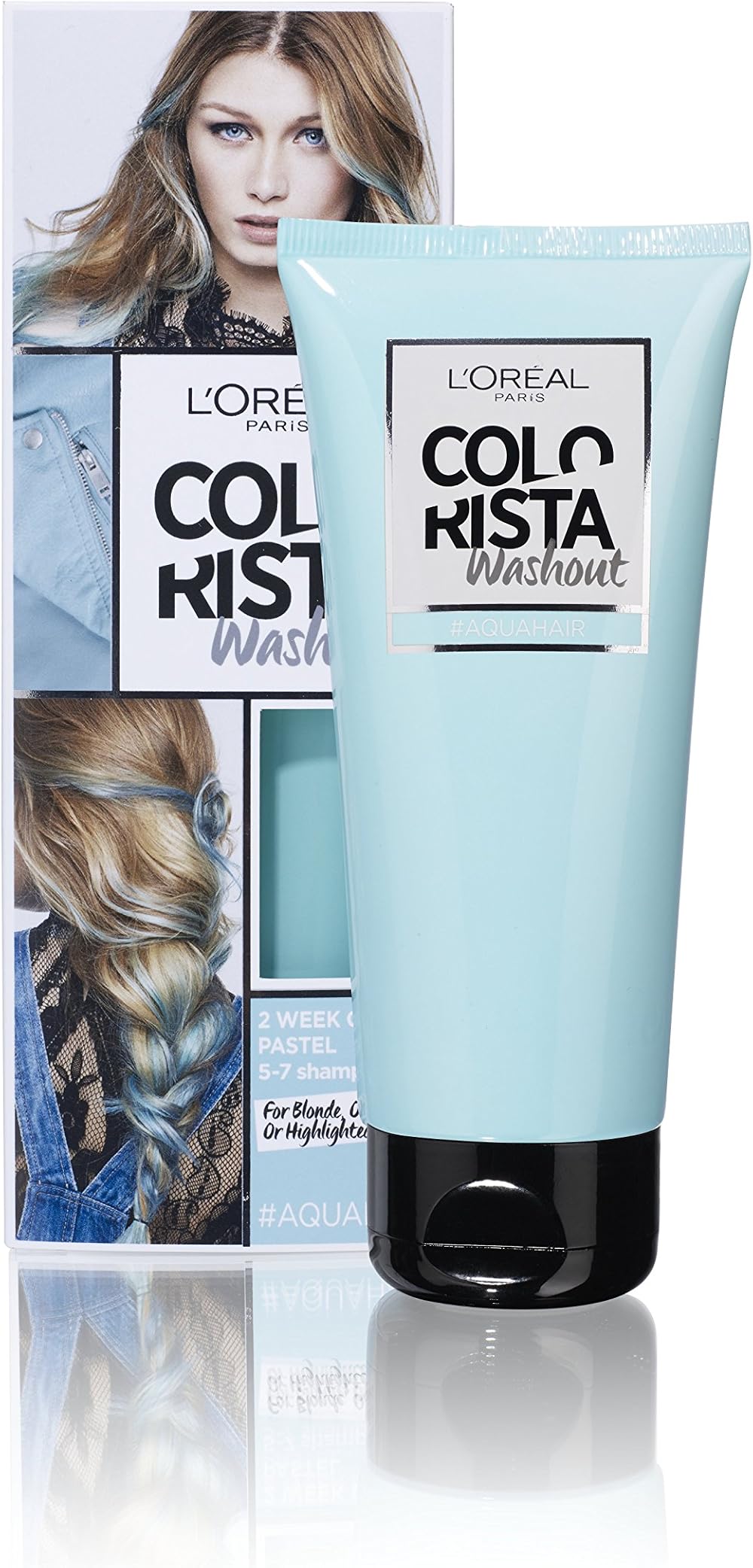 L'Oreal Colorista Washout Aqua Blue Semi-Permanent Hair Dye 80ml