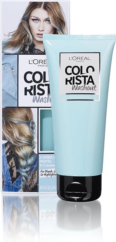 L'Oreal Colorista Washout Aqua Blue Semi-Permanent Hair Dye 80ml