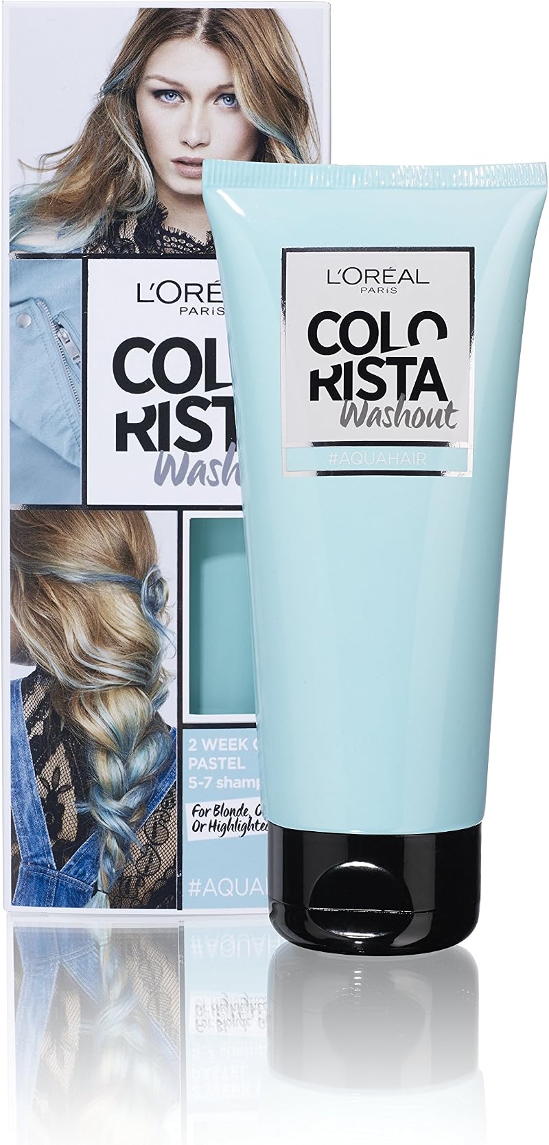 L'Oreal Colorista Washout Aqua Blue Semi-Permanent Hair Dye 80ml