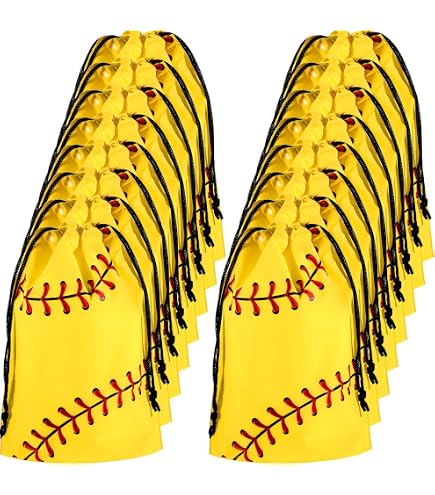 Baseball-Beutel Mit Kordelzug – 24 Stück, Pink, Für Teamgeschenke & Sportevents