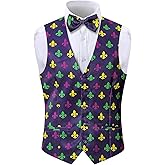 LINOCOUTON Men's Suit Vest with Bow Tie