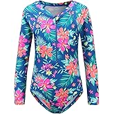 Girls One Piece Swimsuits Hawaiian Ruffle Swimwear Beach Bathing Suit