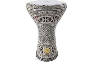 new! Gawharet El Fan Classic 17" Mother of Pearl Darbuka Drum Percussion (Arabian King)