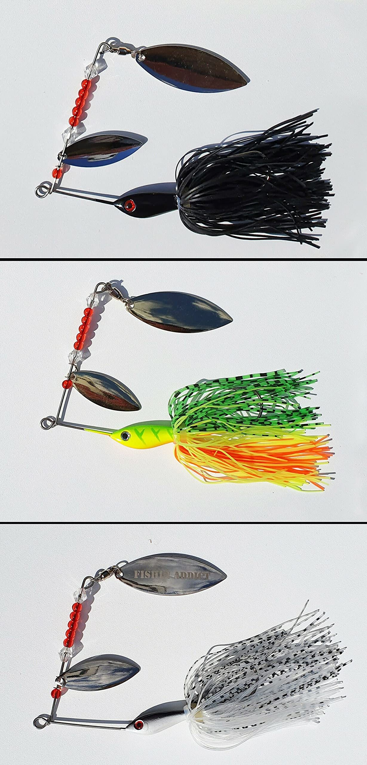FISHIN ADDICT Dusk Collection spinner Bait fishing lure 100mm / 20g (0.5oz) / 3 UNITS