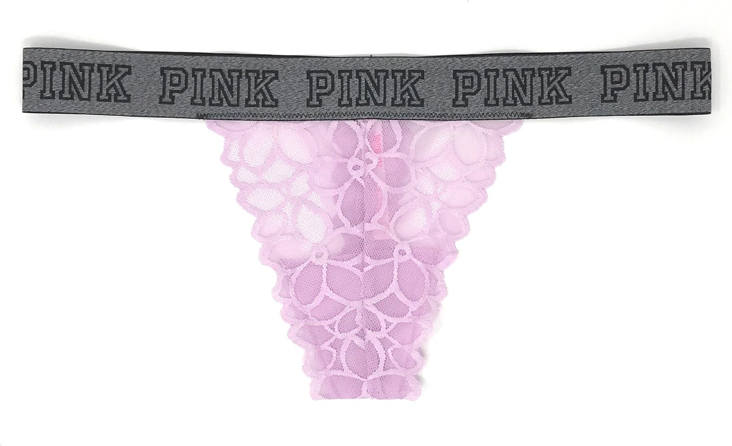 Amazon Com Victoria S Secret Pink Logo Thong Panty Large Light