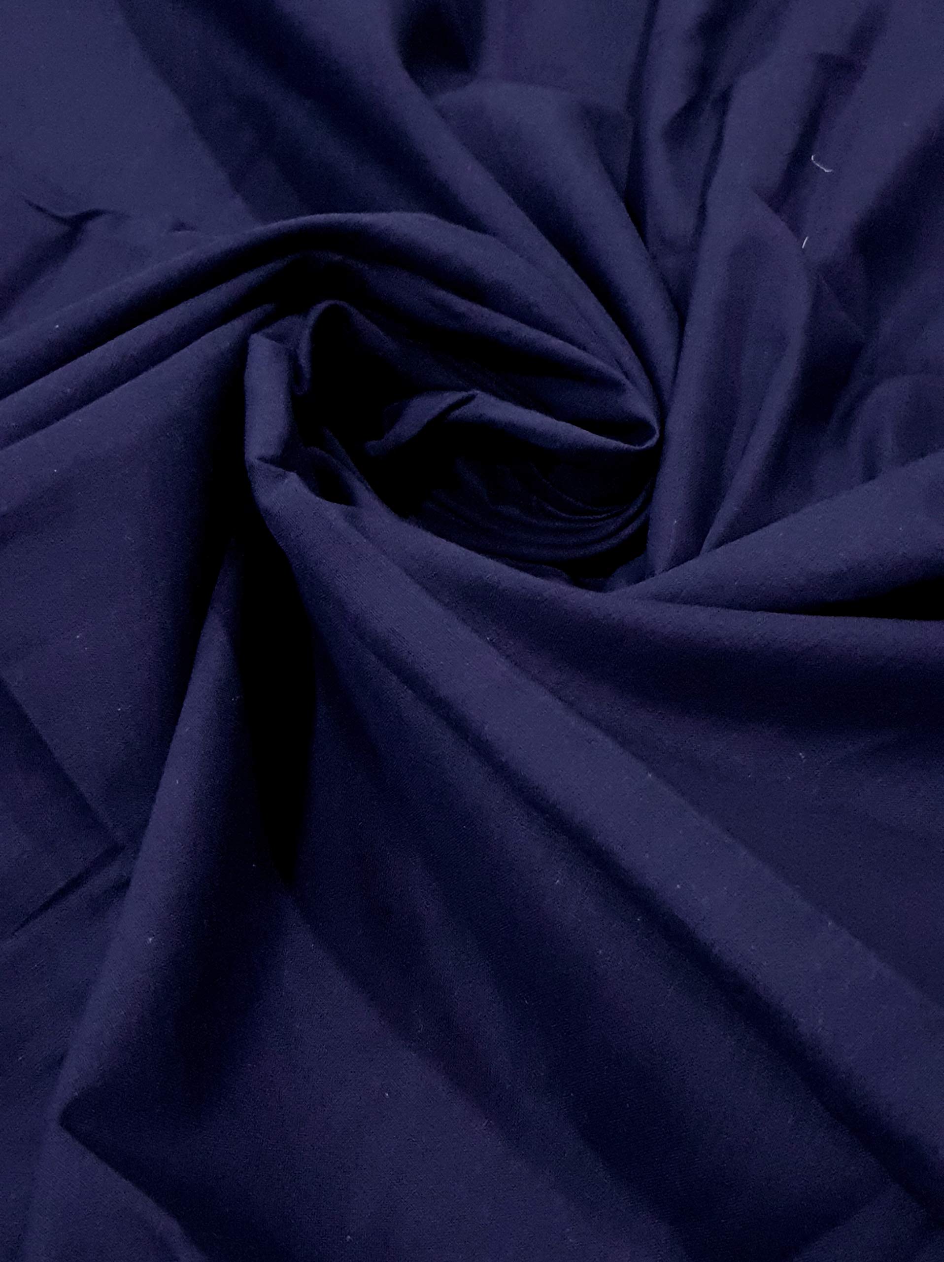 Plain Cotton Lawn 2-metres 44" inches Wide Cut Fabric Solid Dyed Material DIY Craft (78 x 44 inches, Navy Blue) — image 1