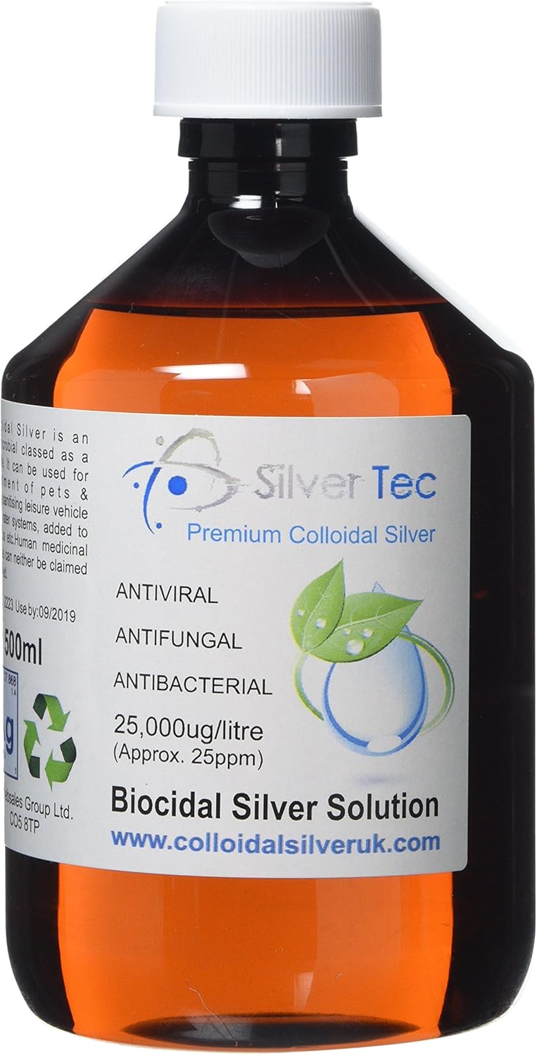 Silver Tec Premium Quality Colloidal Silver Twin Pack, 25 ppm, 500 ml