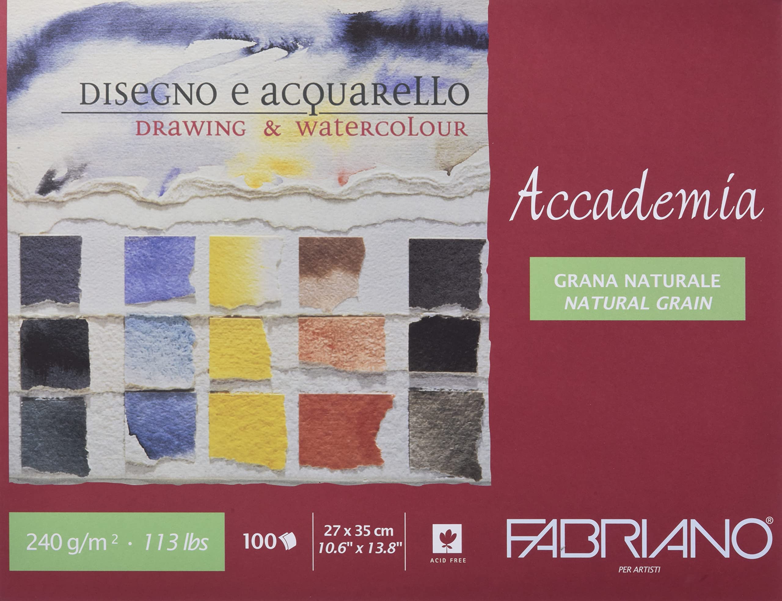 Unbekannt Fabriano 42402735 Pad, Cotton, White, 27 x 35 x 1 cm