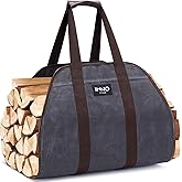 INNO STAGE Canvas Wood Carriers Log Tote Bag,40"X19" Firewood Holder,Fireplace Wood Stove Accessories