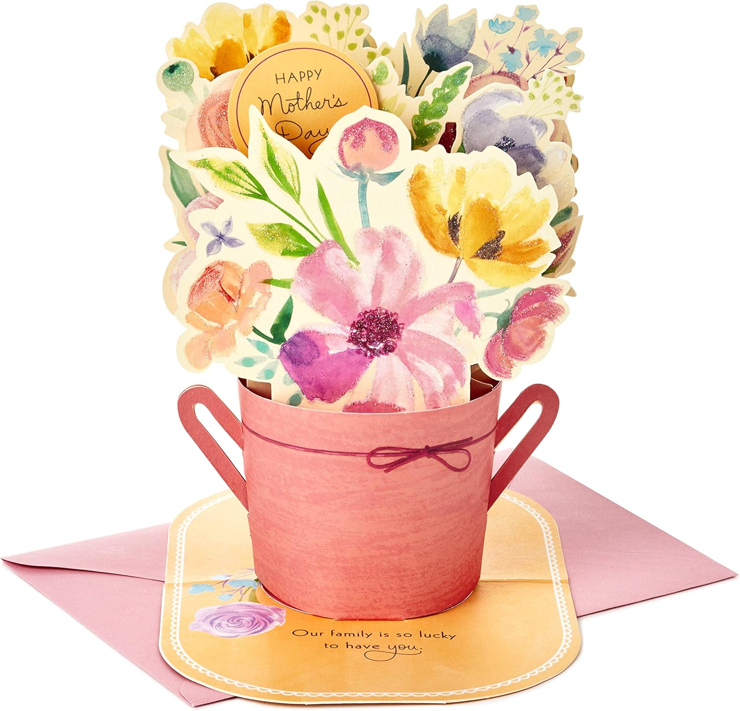 mothers day flowers and card