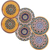 Bico Havana Appetizer Plates Set of 6, 6 Inch Small Ceramic Dessert Plates for Snacks, Salad, Tablescape, Microwave and Dishwasher Safe, Gift for Housewarming and Thanksgiving