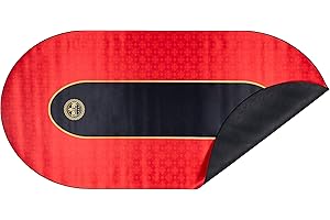 TRITON POKER TABLES Triton Premium Portable Poker Table Mat 10 Player Blue - Multi-Spandex Fabric Rubber Portable Poker Game Mat with Zippered Oxford Fabric Carry Bag - 80” L x 38” W